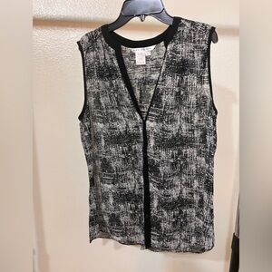 Max Studio Monochrome Sleeveless Blouse